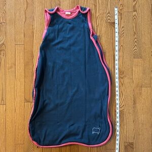 Wee Woolies Sleeveless Sleep Sack - Navy and Pink